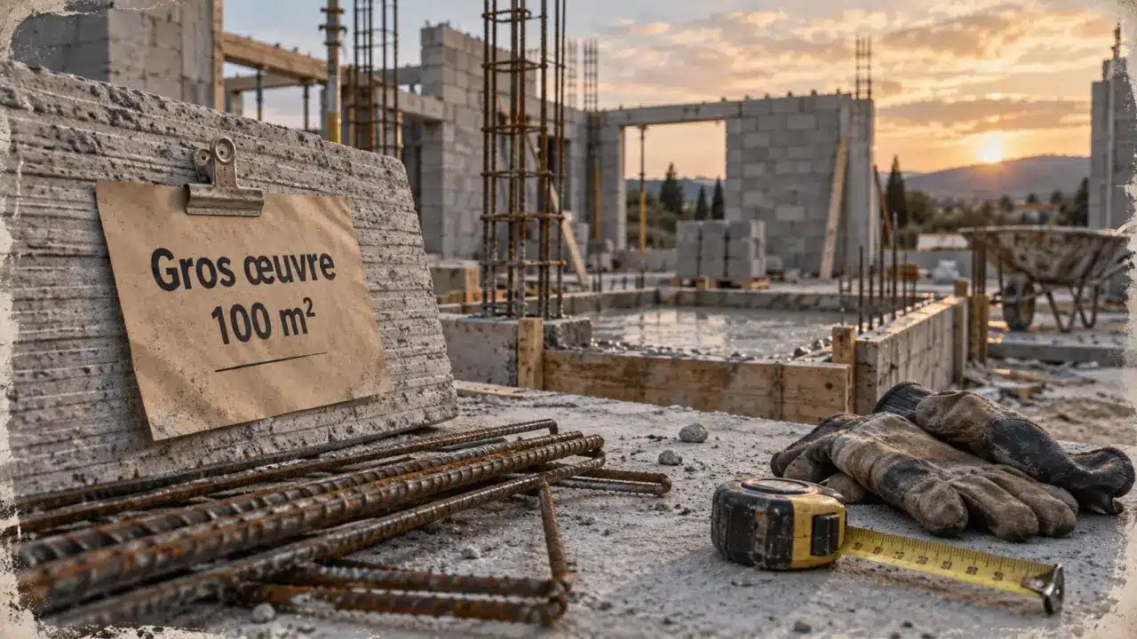 Prix maçonnerie maison 100m2 : gros œuvre sur chantier