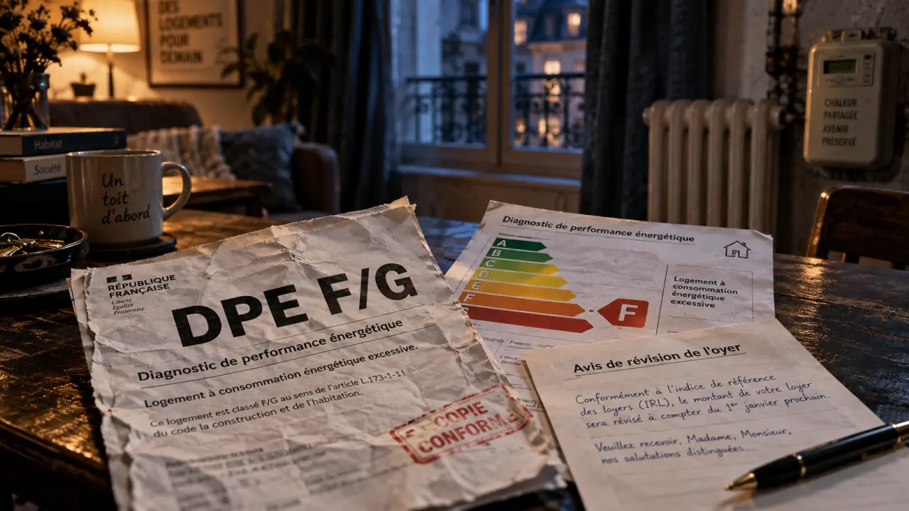 Augmentation loyer DPE F/G : gèle le loyer, diagnostic énergie et révision