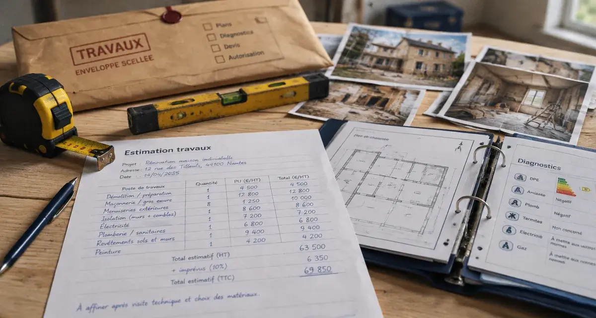 Estimation travaux maison avant achat pour connaître le budget réel